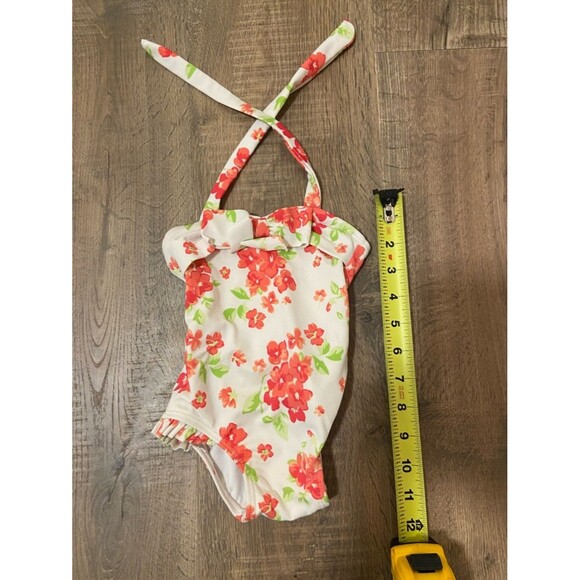 Janie and Jack Other - Baby Girl 6mo Swim Suit Floral Beach Tie Neck Ruffles